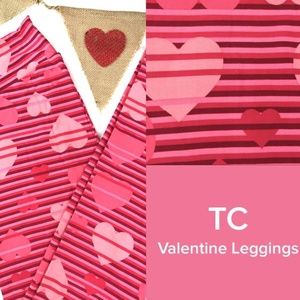 NEW Valentine LuLaRoe Leggings TC Hearts